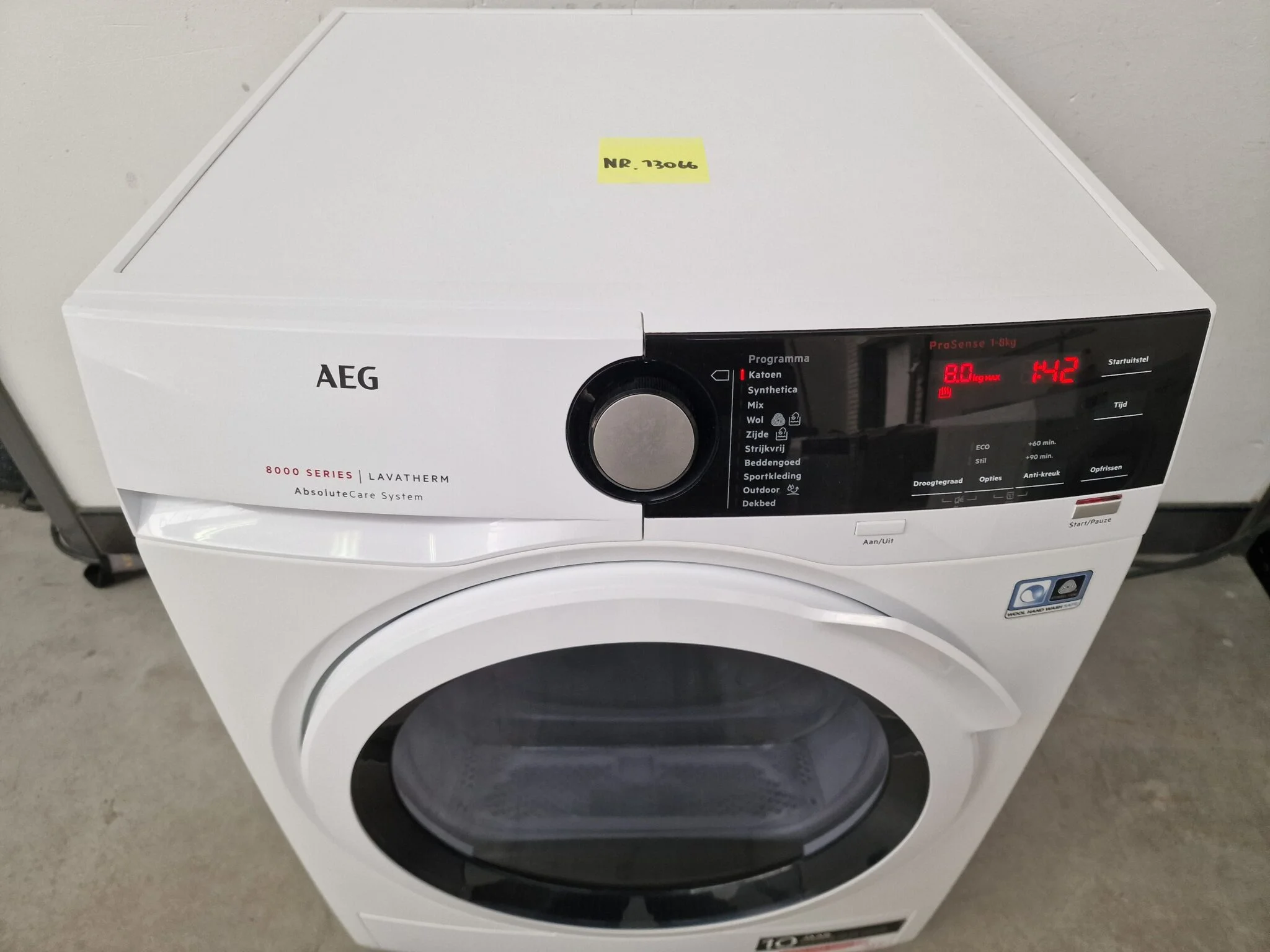 AEG T8DB84EW 8000-Serie Warmtepompdroger 8 kg A++