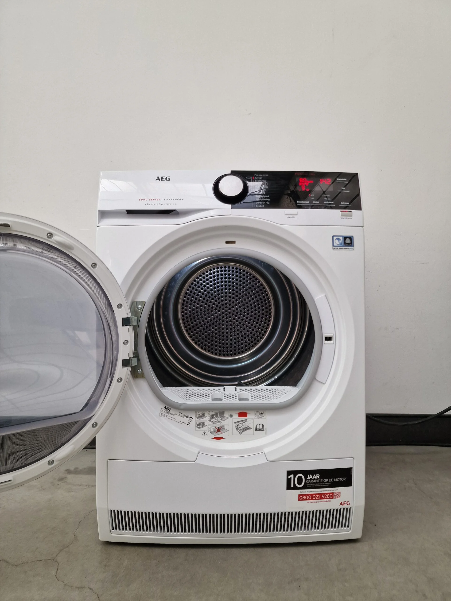 AEG T8DB84EW 8000-Serie Warmtepompdroger 8 kg A++