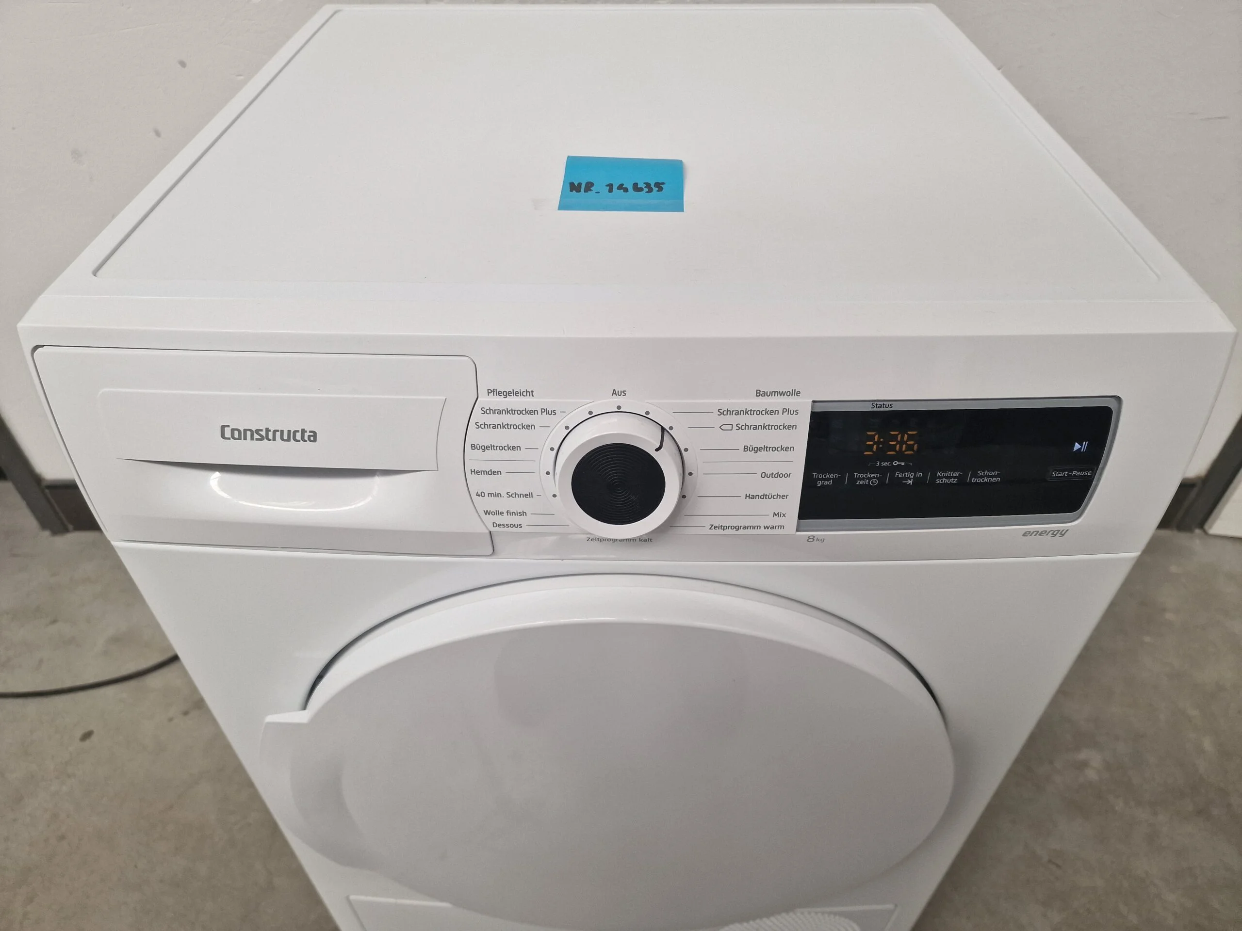 Constructa CWK3M201 Warmtepompdroger 8 kg A++